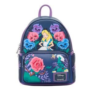 Loungefly Disney Alice in Wonderland Alice & Flowers Mini Backpack- NWT